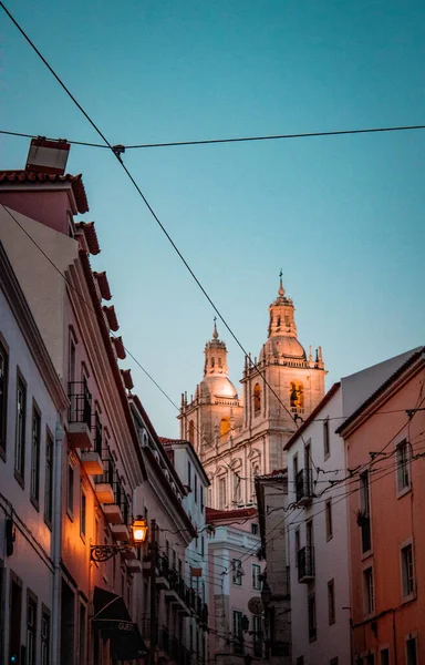 Eine Vertikale Aufnahme Der Kirche Sao Vicente Fora Lissabon — Stockfoto