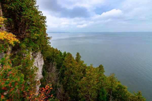 Lago Michigan Una Playa Condado Door Wisconsin Los Otoño —  Fotos de Stock