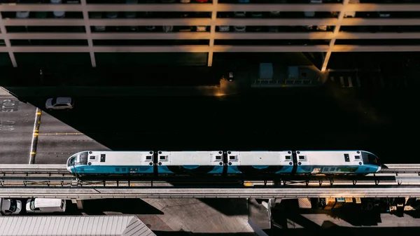 Vue Dessus Train Passant Par Las Vegas États Unis — Photo