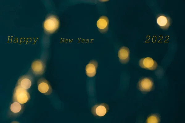 Illustration Happy New Year 2022 Text Dark Blue Background Led — Stock Photo, Image