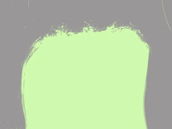 コピースペースのある灰色の背景に抽象的な緑のペイントストライプ — ストック写真