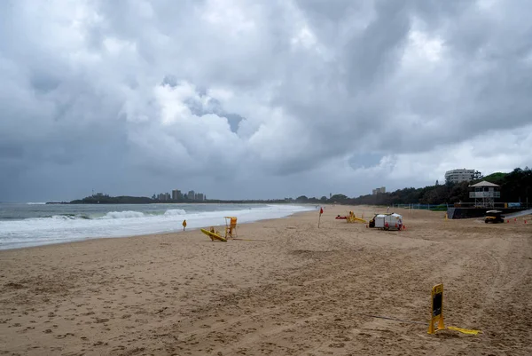 Salvavidas Surf Prepara Playa Para Esperada Misa Personas Que Este — Foto de Stock