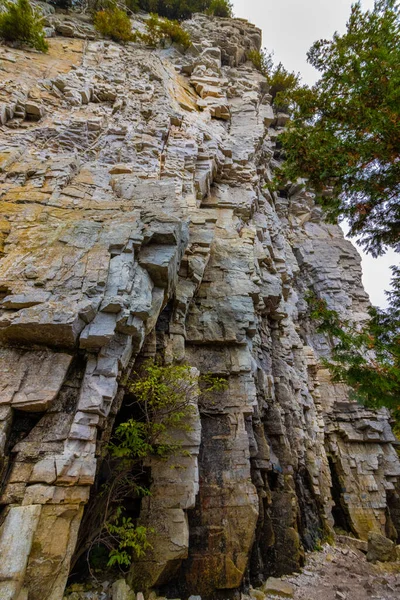 Une Zone Rocheuse Dans Peninsula State Park Comté Door Wisconsin — Photo