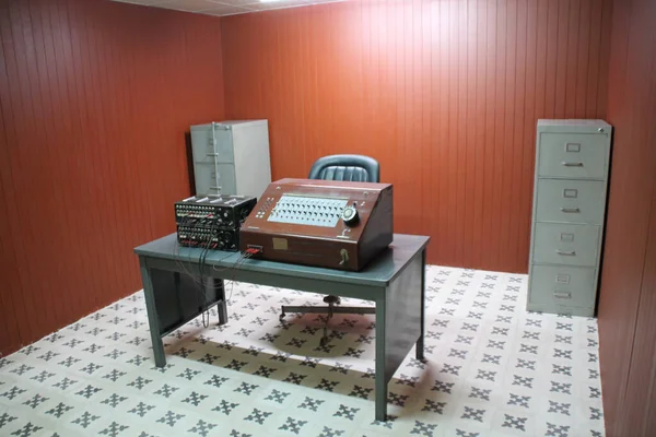 Antigo Receptor Rádio Militar Palácio Reunificação Vietnã — Fotografia de Stock