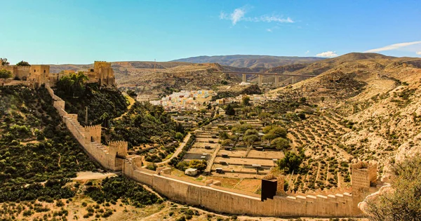 Повітряний Постріл Стіни Яірана Алькасабі Альмерії Андалусії Іспанія — стокове фото