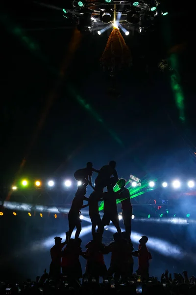 Laser Light Show Tijdens Het Indiase Festival Pune Maharashtra — Stockfoto