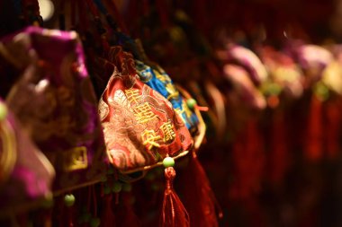 Çin 'in Chengdu şehrinde bir Fener Parkı