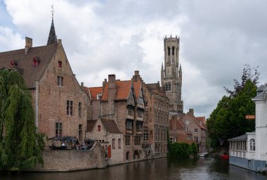 Bruges, Belçika 'da bulutlu bir gün