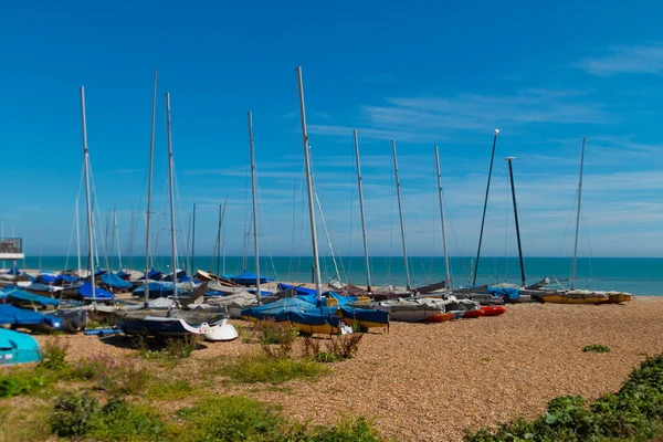 Eine Schöne Aufnahme Einiger Boote South Lancing West Sussex Großbritannien — Stockfoto