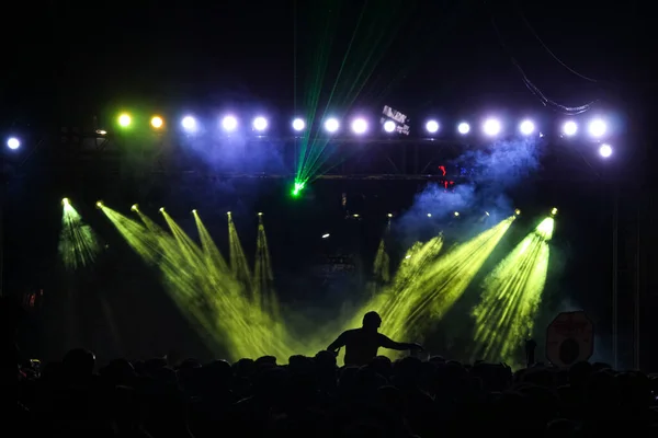 Laser Light Show Indian Festival Inglês Pune Maharashtra — Fotografia de Stock