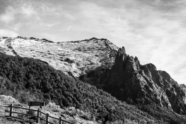 Uma Imagem Aérea Tons Cinza Paisagem San Carlos Bariloche Outono — Fotografia de Stock