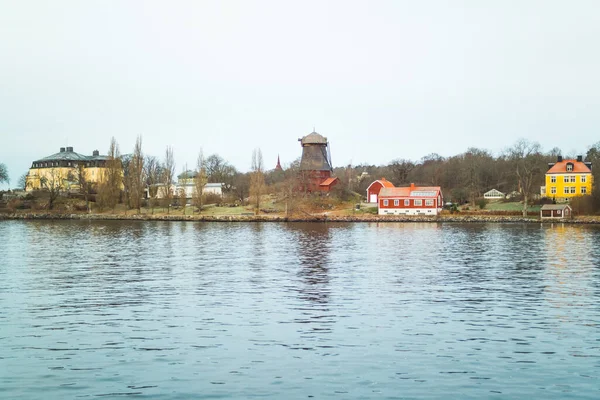 Widok Wyspę Djurgarden Sztokholm Szwecja — Zdjęcie stockowe