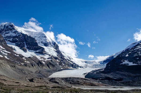 Una Vista Del Campo Hielo Colombia Invierno Lleno Nieve — Foto de Stock