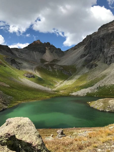 Colpo Verticale Del Ghiaccio Laghi Trailhead Zona Escursionistica Popolare Colorado — Foto Stock