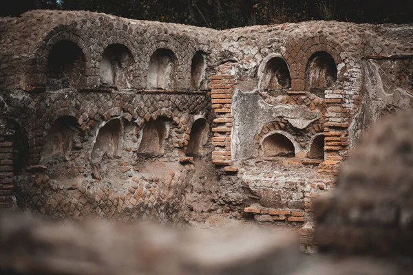 Romeinse Necropolis Muur Het Oude Ostia — Stockfoto