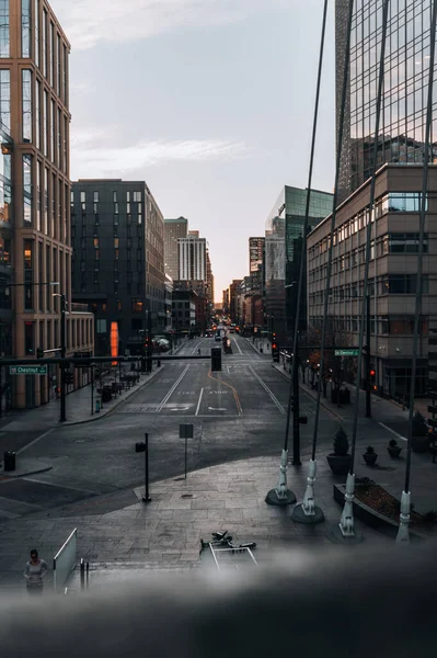 Colpo Verticale Stato Scattato Denver Una Passeggiata Mattutina — Foto Stock