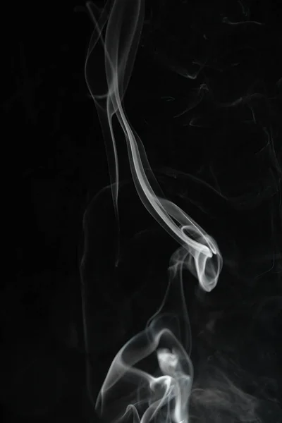 Valódi Színes Füst Fekete Háttér — Stock Fotó