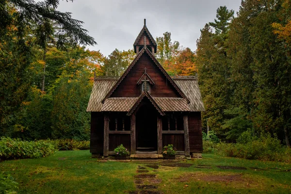 Washington Adası Stavkirke Stave Kilisesi Washington Adası Wisconsin Abd — Stok fotoğraf