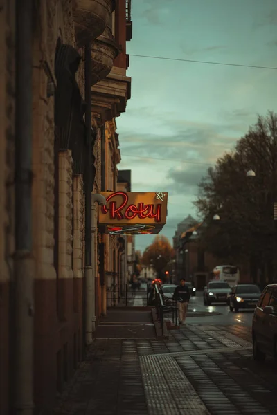 Schöne Aussicht Auf Eine Straße Und Ein Schwedisches Kino Orebro — Stockfoto