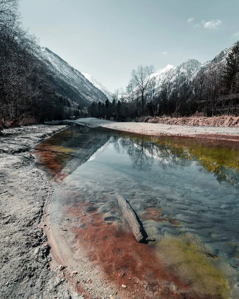 Vertical Shot Amazing Scenic Landscape Austrian Mountains — Stock Photo, Image