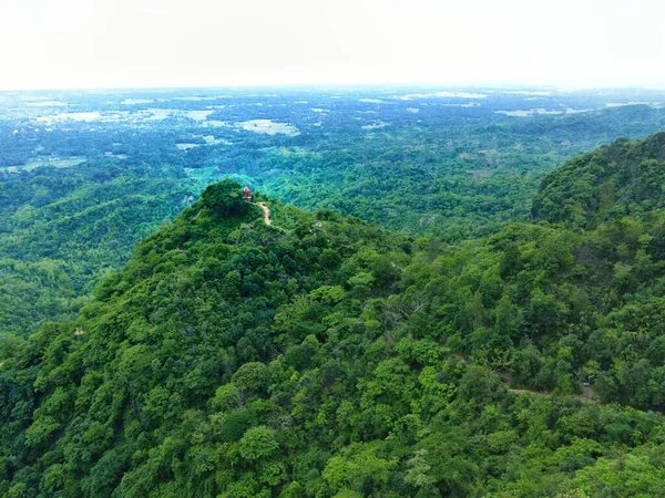 Ein Blick Aus Der Luft Auf Die Grünen Schönen Berge — Stockfoto