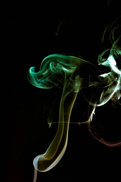 Abstract Colorful Smoke Illustration Isolated Black Background — стоковое фото