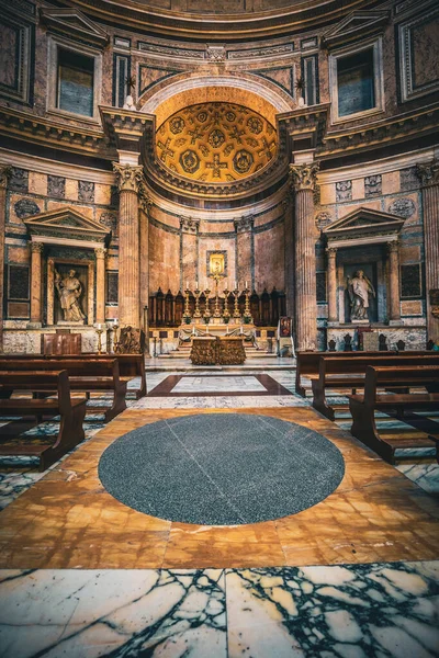 Una Vista Fascinante Del Interior Cúpula Del Panteón Roma Italia — Foto de Stock