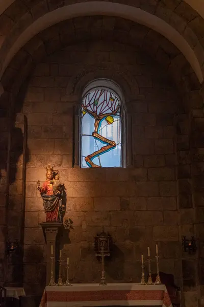 산티아고 콤포스텔라 대성당 내부의 아름다운 — 스톡 사진