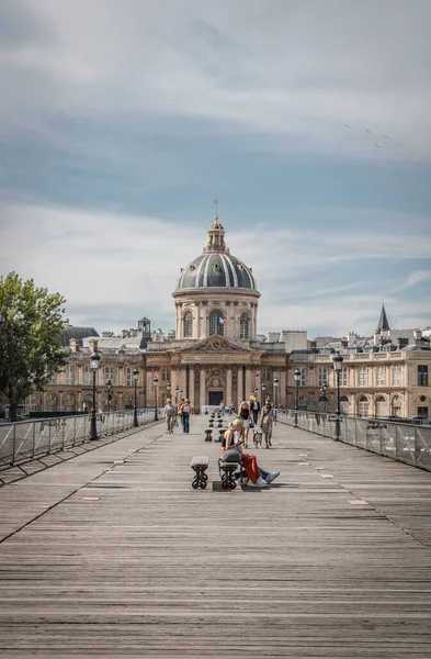 Pont Des Arts Τον Ιούλιο Παρίσι — Φωτογραφία Αρχείου