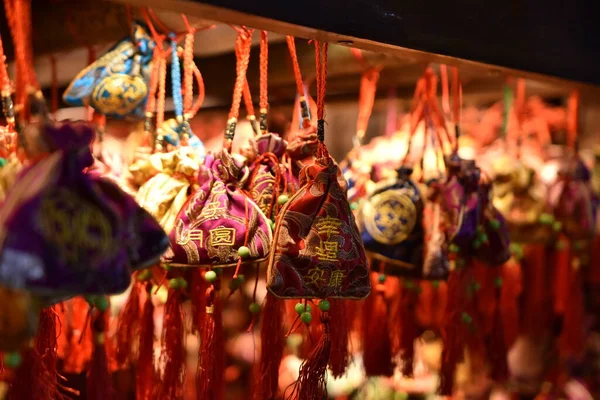 Sacos Tradicionais Mercado Rua China — Fotografia de Stock
