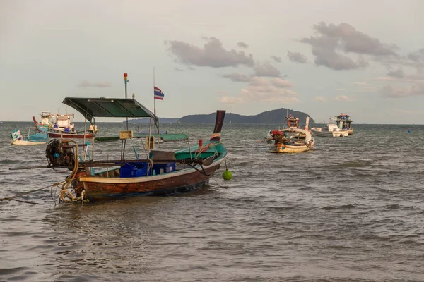 Belo Tiro Barco Pescador Rawai Phuket — Fotografia de Stock