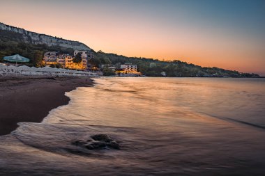 Bulgaristan 'ın Blachick kentinde güzel bir akşam manzarası