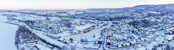 Een Panoramische Opname Van Ilsenburg Winter Een Zonnige Dag Harz — Stockfoto