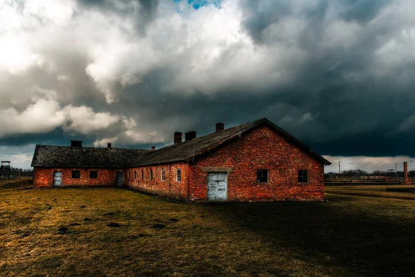 Vojenský Tábor Osvětimi Birkenau Polsko — Stock fotografie