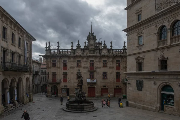Pohled Katedrálu Santiaga Compostela — Stock fotografie