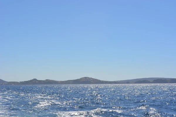 Une Petite Île Dans Mer Près Majorque — Photo