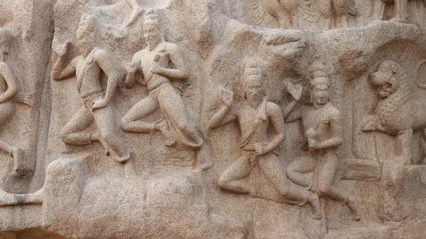 Close Shot Krishna Butter Ball Arjuna Penance Mahabalipuram — Stock Photo, Image