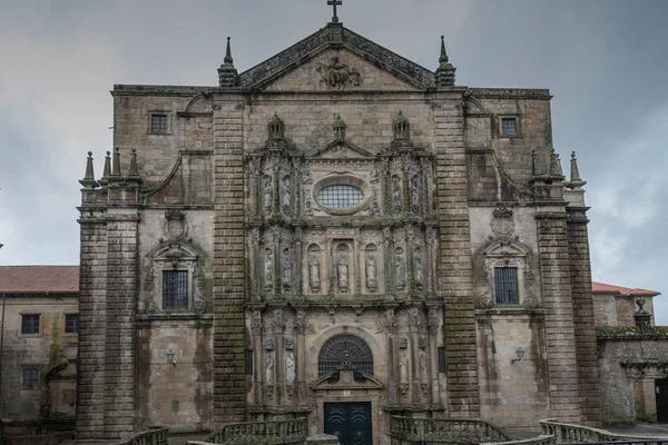 Primo Piano Vecchio Edificio Antico Santiago Compostela — Foto Stock