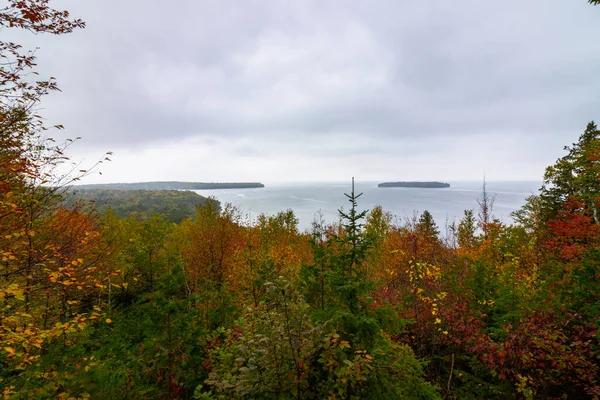 Jezioro Michigan Plaży Door County Wisconsin Usa Jesienią — Zdjęcie stockowe