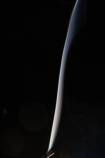 Siyah Arkaplanda Gerçek Renkli Duman — Stok fotoğraf