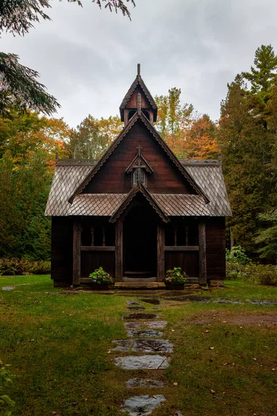 Washington Adası Stavkirke Stave Kilisesi Washington Adası Wisconsin Abd — Stok fotoğraf