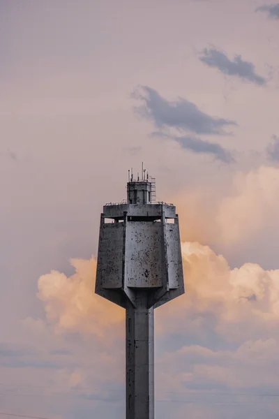 Disparo Vertical Una Torre Agua Chivasso Italia — Foto de Stock