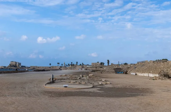 Ein Schöner Blick Auf Den Caesarea Nationalpark Einem Sonnigen Tag — Stockfoto