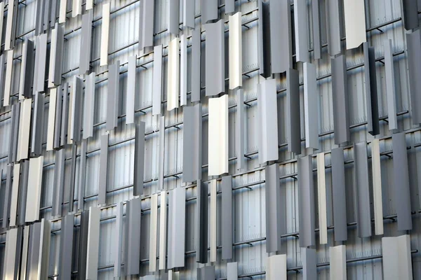 Modern Byggnadsmur Med Abstrakt Fasad — Stockfoto