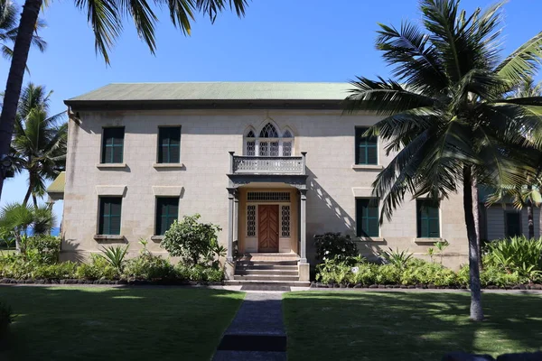 Una Vista Aire Libre Del Palacio Hulihee Centro Kona Hawaii — Foto de Stock