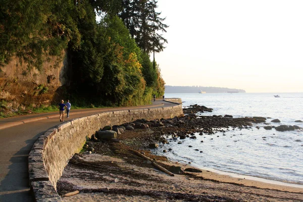 Beautiful View Sidewalk Beach Vancouver Stanley Park Canada — Stock Photo, Image
