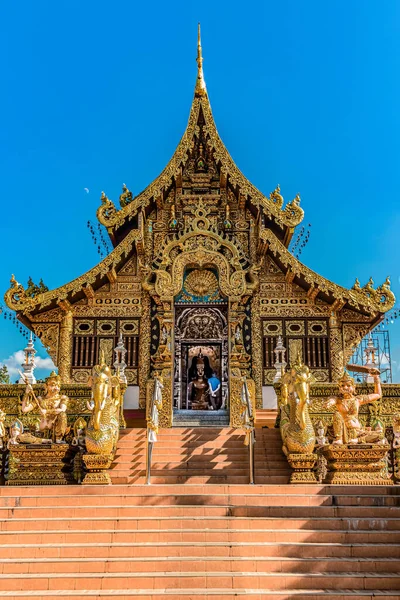 Eine Nahaufnahme Eines Atemberaubenden Tempels Chiang Mai Thailand — Stockfoto