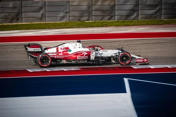 Rápido 2021 Usgp Coche Carreras Austin Pista Durante Día Calificación —  Fotos de Stock