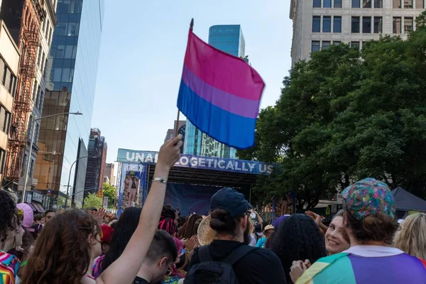 Gente Che Celebra Pride Month Parade 2022 Strade New York — Foto Stock