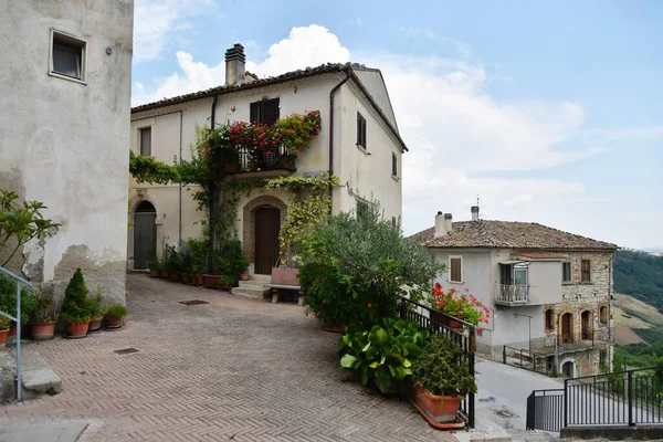 Narrow Street Pietracupa Mountain Village Molise Region Italy — Stockfoto